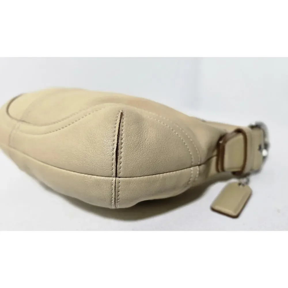 Vintage Coach Y2K Beige Leather Soho Hobo Shoulder Bag 9541 - Picture 7 of 15